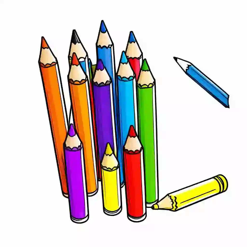 Crayons coloring pages